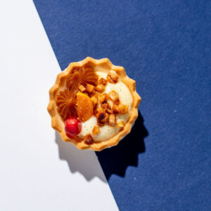 Vaníliás panna cotta tarte kosár
