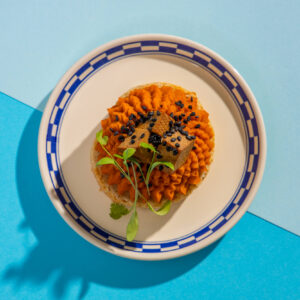 Vegan spicy red lentil sandwich