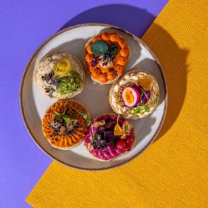 Vegan spicy red lentil sandwich