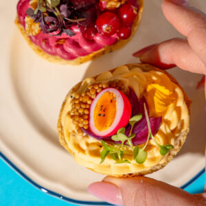 Vegan spicy red lentil sandwich