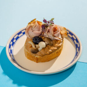 Sertésszűz, rókagomba krém szendvics